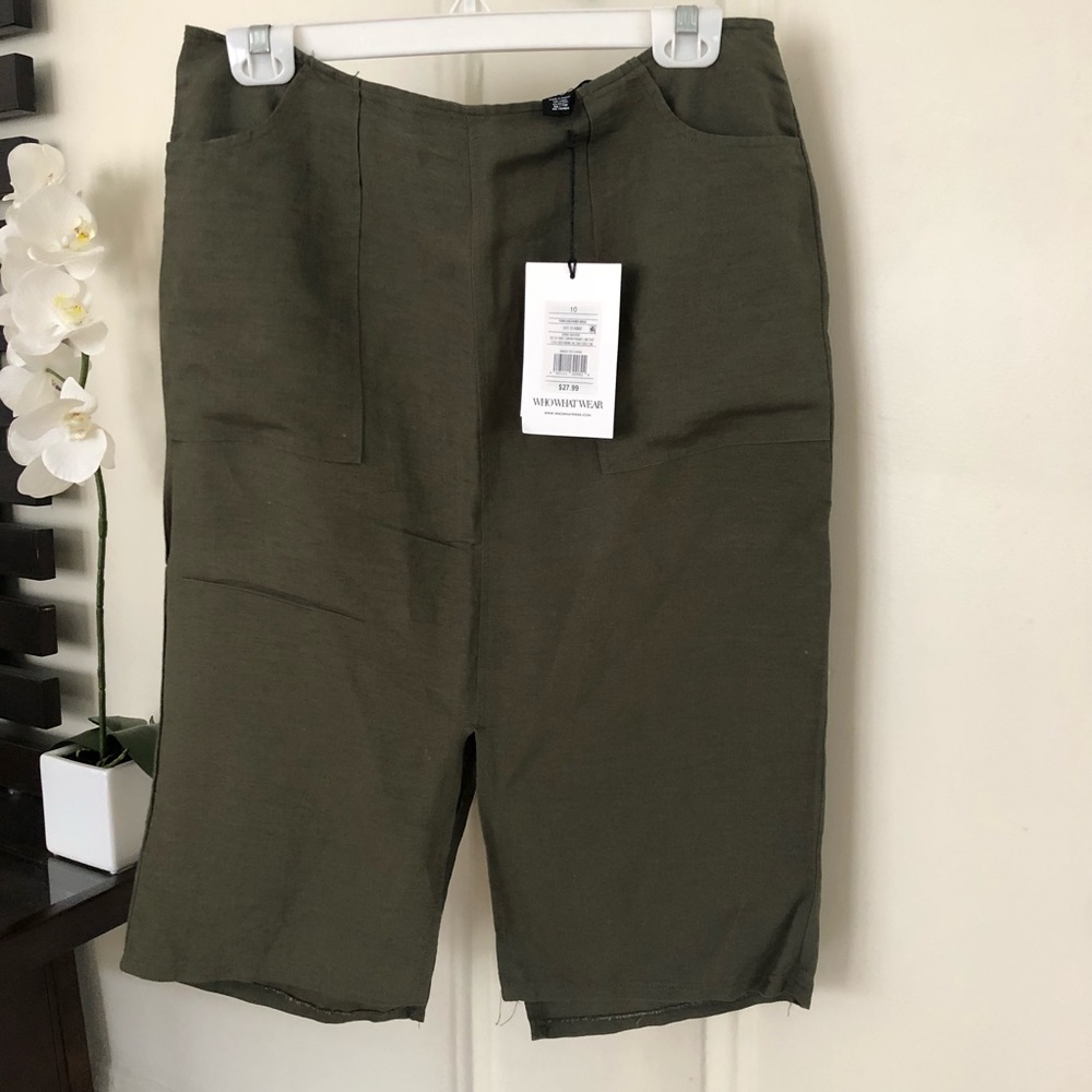 Olive green skirt